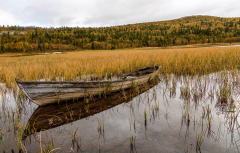 Versunkenes Ruderboot