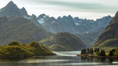 Blick vom Raftsund nach Westen