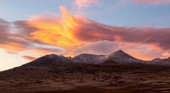 Stadien eines Sonnenunterganges über dem Spranget (Rondane NP)