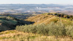 Blick von SS 68 ins Tal bei Volterra