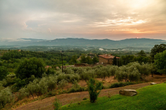 Der erste Sonnenuntergang auf dem Podere