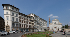 Die Piazza hinter der Basilika Santa Maria Novella