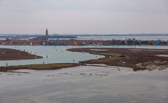 Blick vom Kirchturm hinüber nach Burano